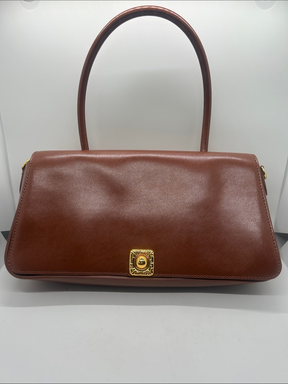 Charles & Keith NWT Luxurious Chocolate Brown Leather Shoulder Bag 🌸🌸